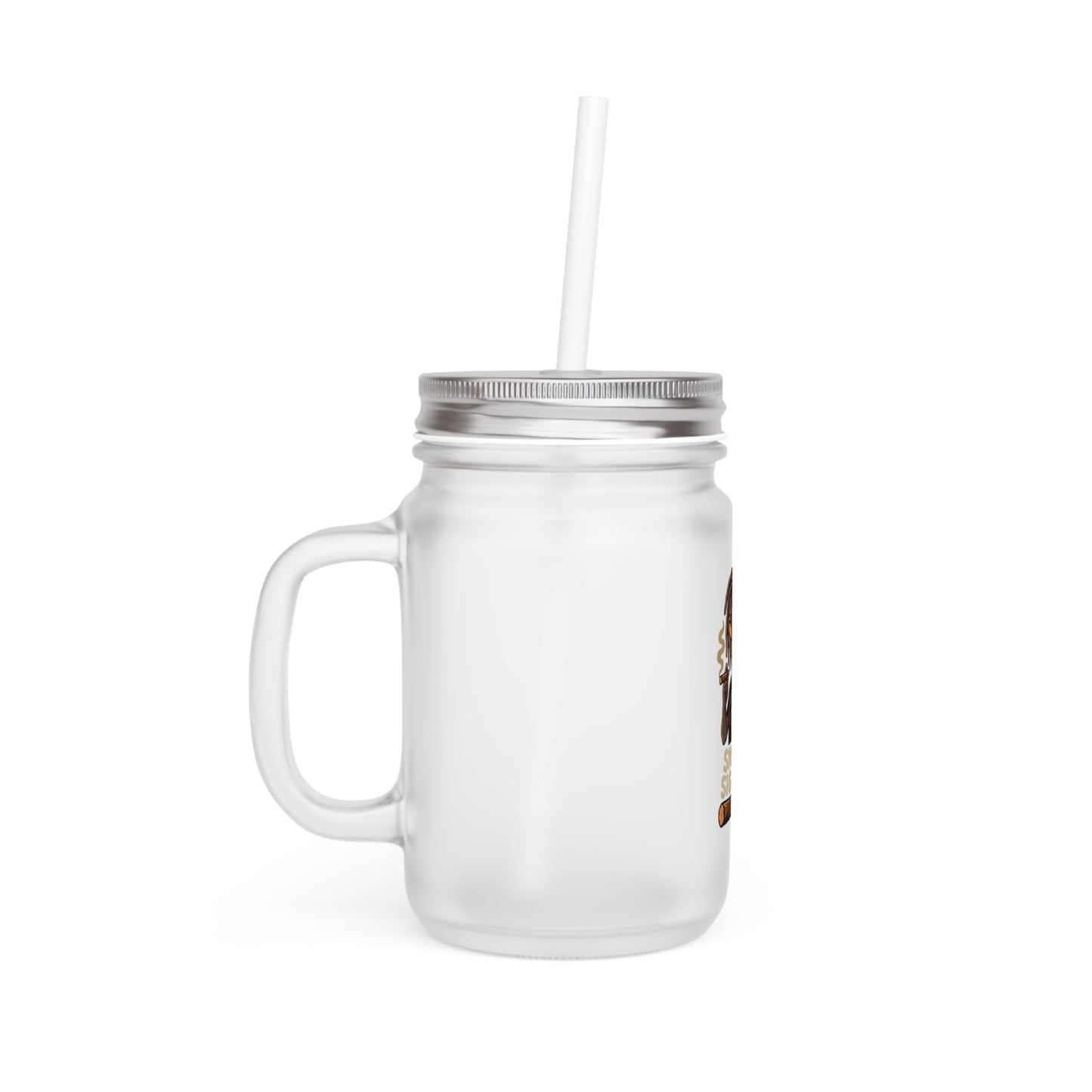Frosted Mason Jar – Smoke Signals Edition