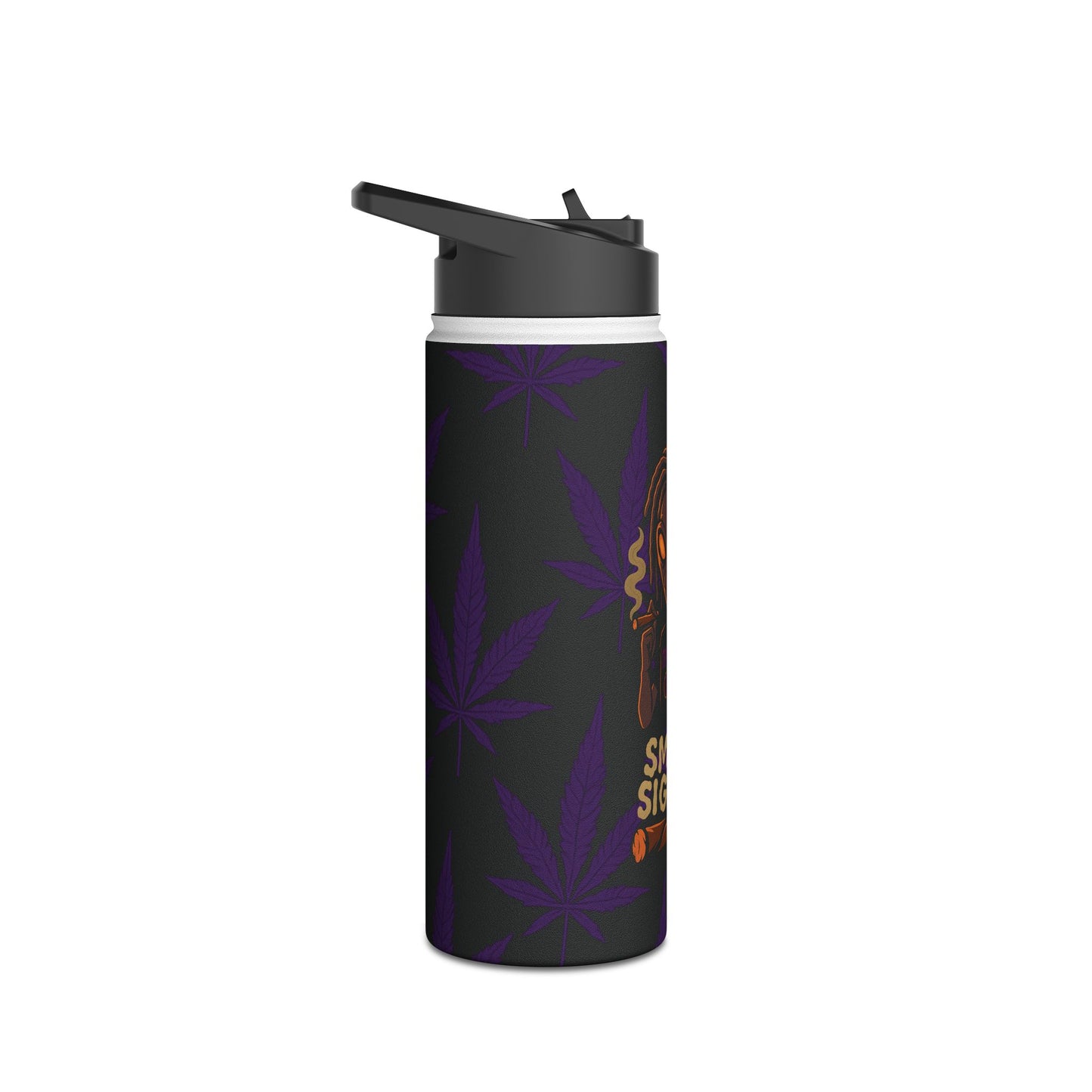 Stylish Stainless Steel Water Bottle – Smoke Signals Edition