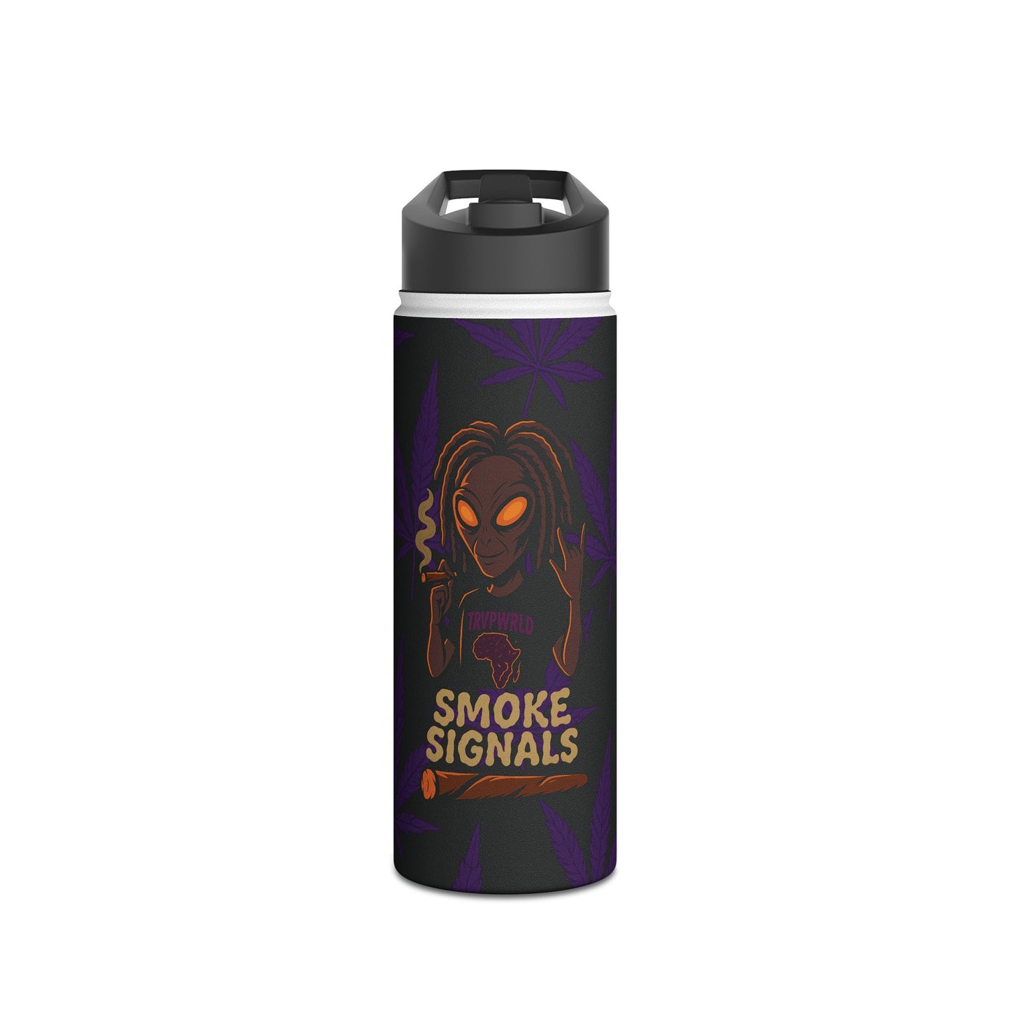 Stylish Stainless Steel Water Bottle – Smoke Signals Edition