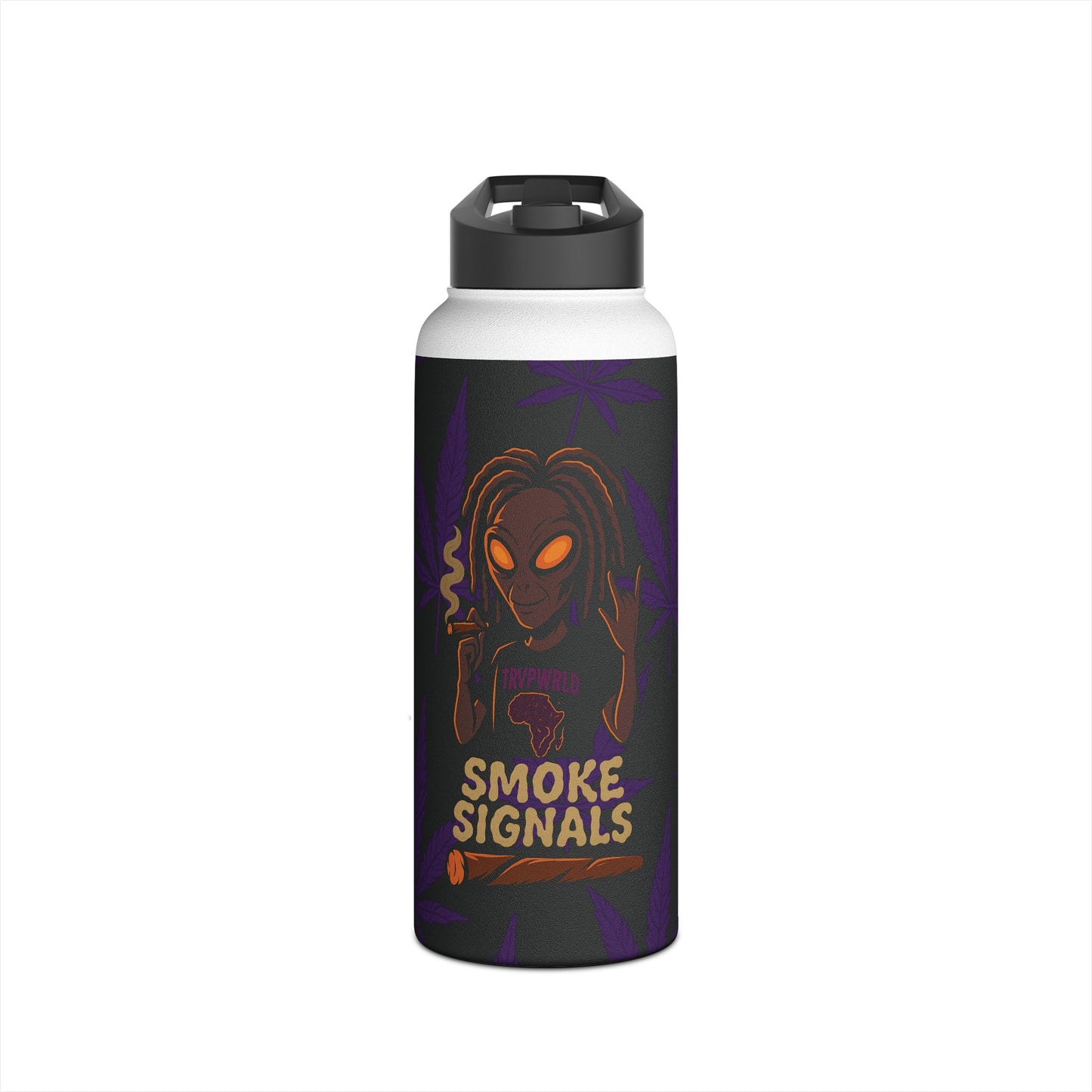 Stylish Stainless Steel Water Bottle – Smoke Signals Edition