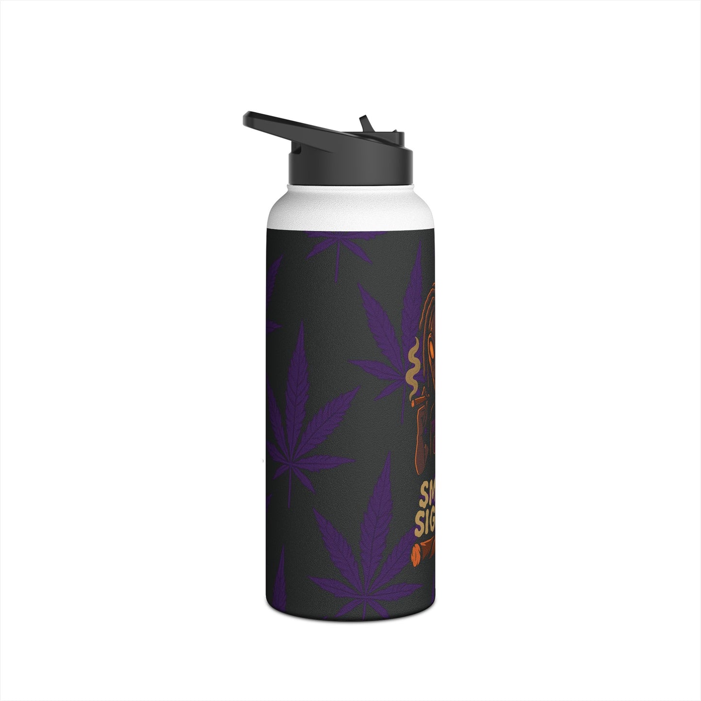 Stylish Stainless Steel Water Bottle – Smoke Signals Edition