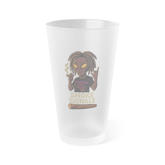 Frosted Pint Glass – Smoke Signals Print