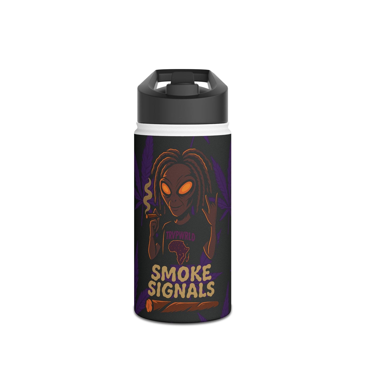Stylish Stainless Steel Water Bottle – Smoke Signals Edition