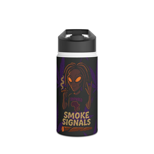 Stylish Stainless Steel Water Bottle – Smoke Signals Edition