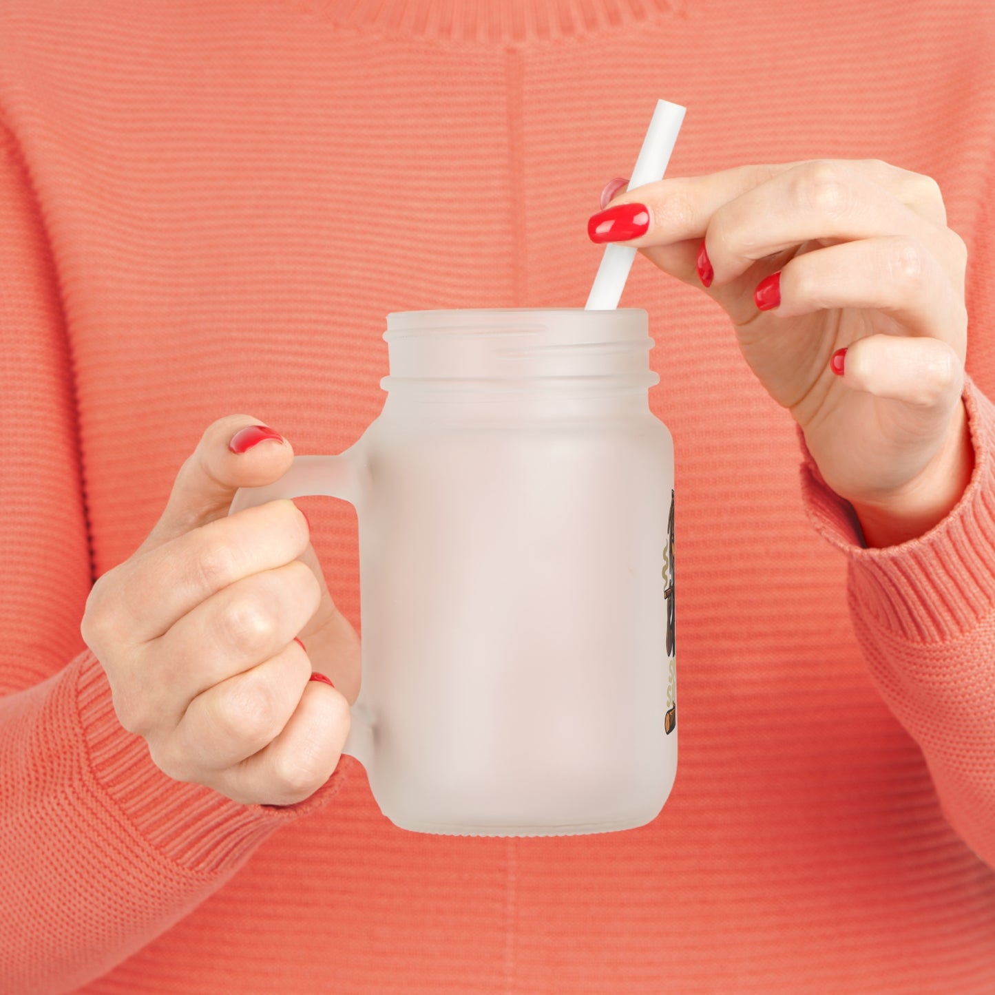 Frosted Mason Jar – Smoke Signals Edition